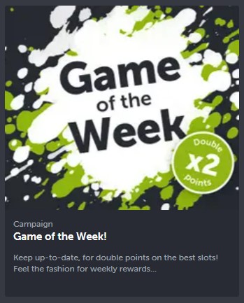 ComeOn game of the week bonus