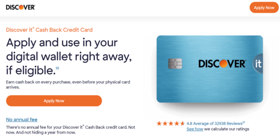 Discover card it