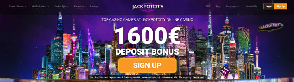 Jackpot City Casino Welcome Bonus