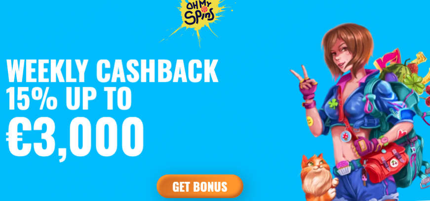 OhMySpins Casino Cashback Bonus