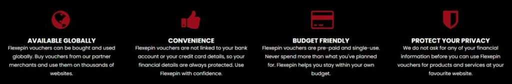FlexePin Casinos - Screenshot from website